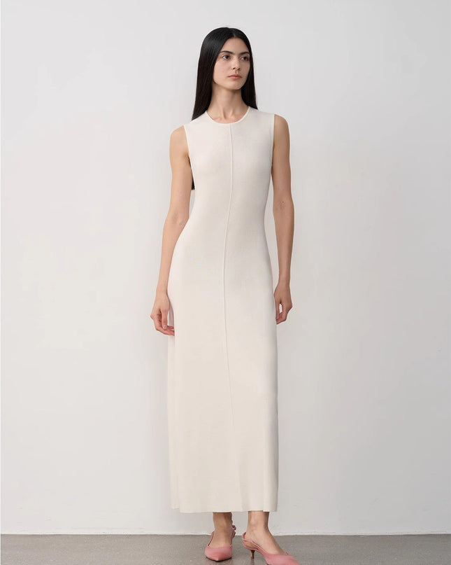 Fireladyfur Women's Merino Wool Knit Dress"Island Letters"