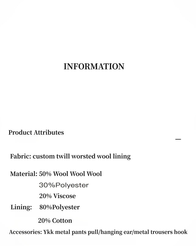 "City Stroll" Relaxed Wool-Blend Double-Pleated Straight Draped Wide-Leg Casual