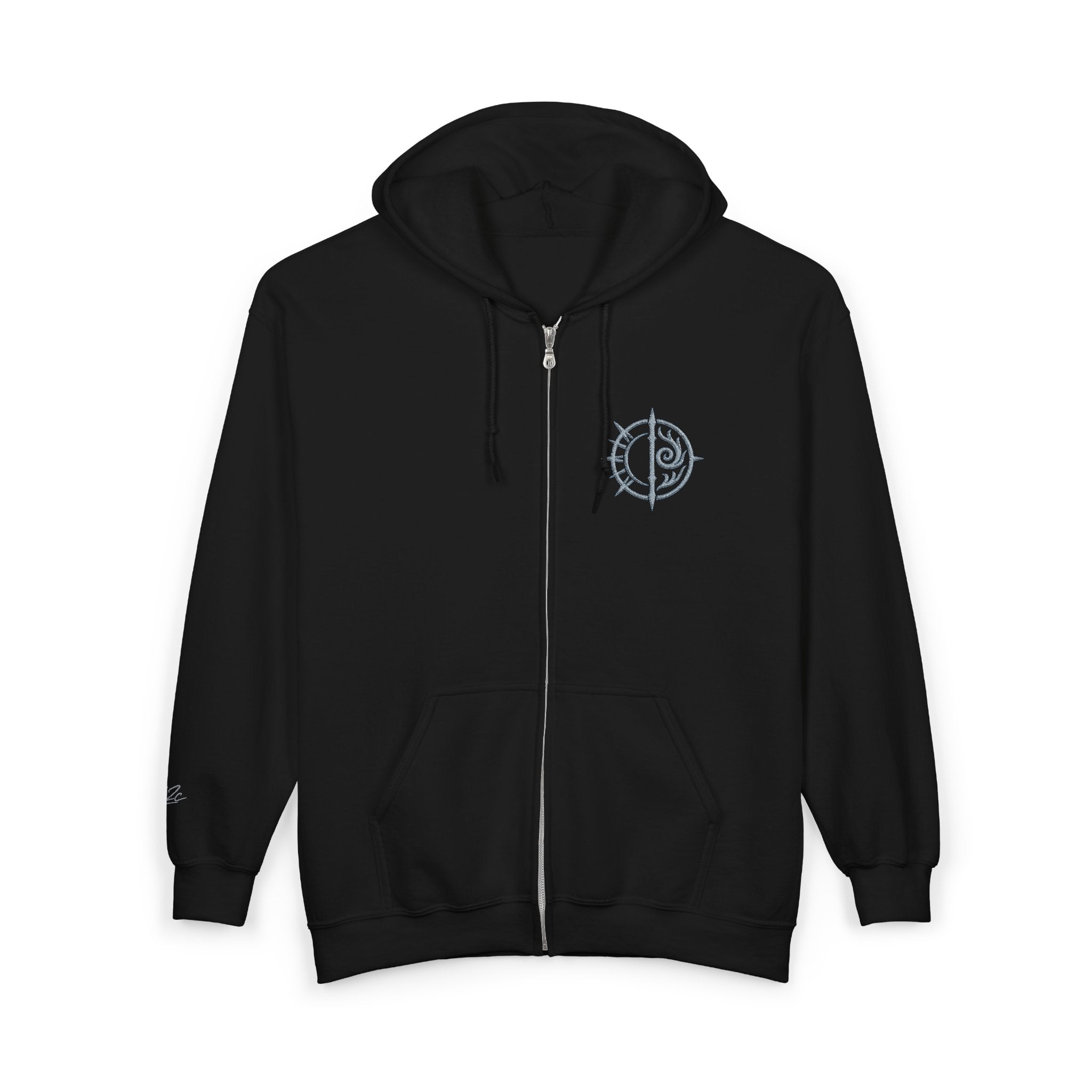 Chaos Compass Zip Hoodie Printify