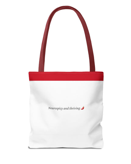 Neurospicy and Thriving Tote Bag - Chic & Modern Accessory for Shopping, Beach, Commutes - Gift Idea for Eco-conscious Shoppers - Durable