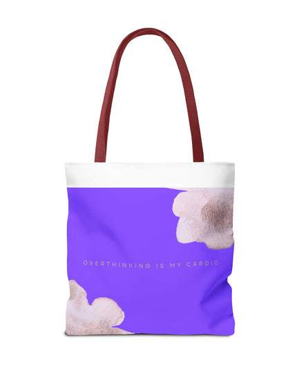 Colorful Tote Bag - 'Overthinking is my Cardio' - Fun and Functional Accessory for Students and Professionals, Gift for Birthdays and