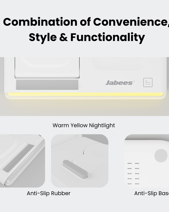 PowerGlow - Jabees 4-In-1 Foldable Wireless Charging Station Night Light