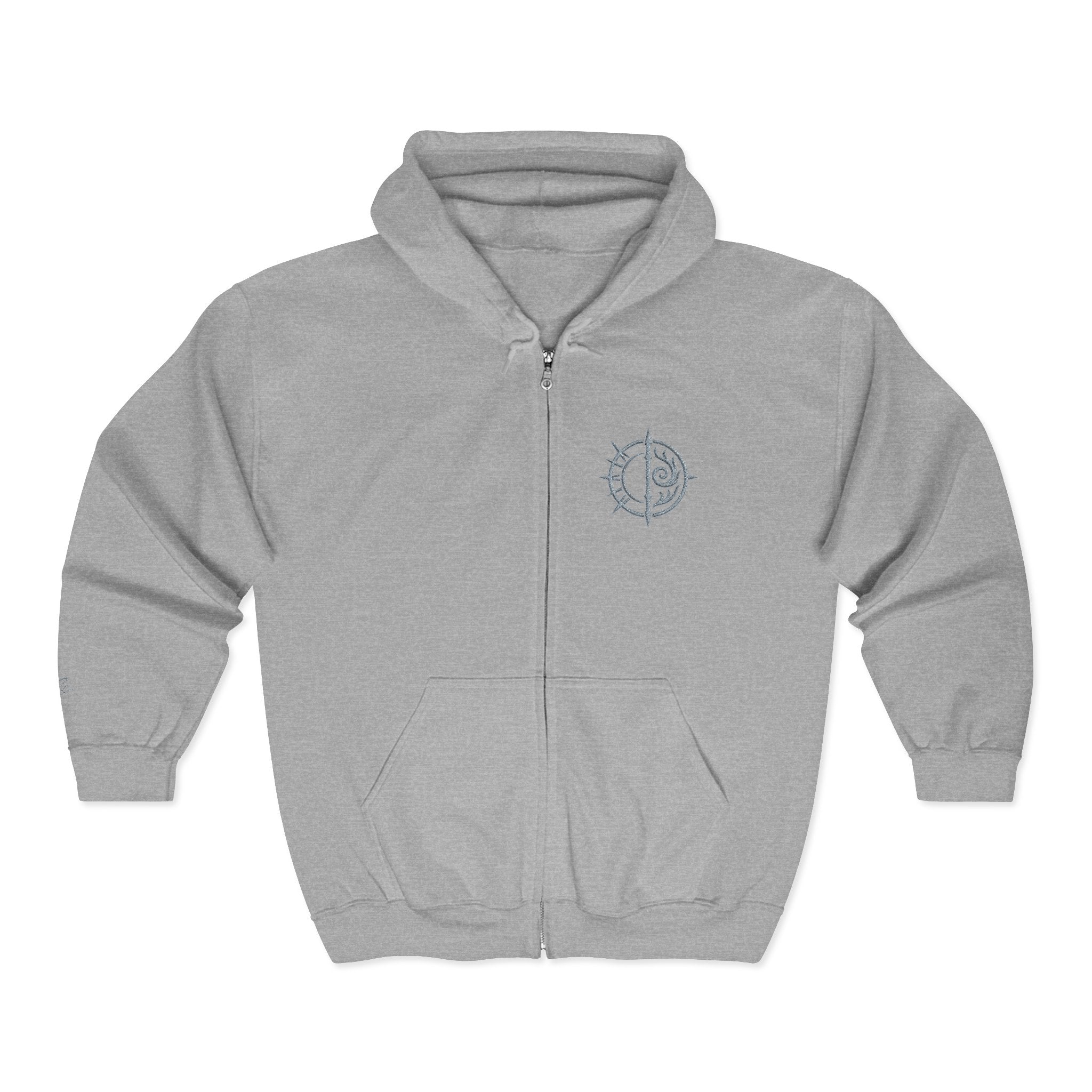 Chaos Compass Zip Hoodie Printify