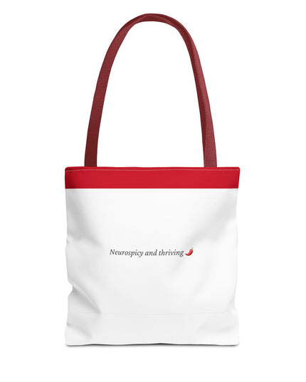Neurospicy and Thriving Tote Bag - Chic & Modern Accessory for Shopping, Beach, Commutes - Gift Idea for Eco-conscious Shoppers - Durable