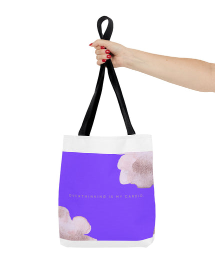Vibrant Tote Bag, Overthinking is my Cardio, Stylish and Functional, Polyester Blend, Chic Design, Colorful Palette, Spacious Interior,