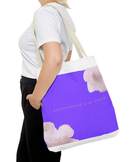 Colorful Tote Bag - 'Overthinking is my Cardio' - Fun and Functional Accessory for Students and Professionals, Gift for Birthdays and