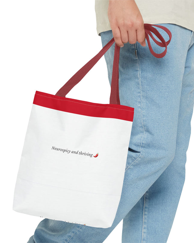 Neurospicy and Thriving Tote Bag - Chic & Modern Accessory for Shopping, Beach, Commutes - Gift Idea for Eco-conscious Shoppers - Durable