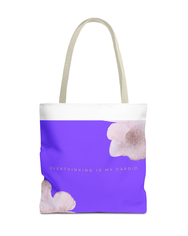 Colorful Tote Bag - 'Overthinking is my Cardio' - Fun and Functional Accessory for Students and Professionals, Gift for Birthdays and