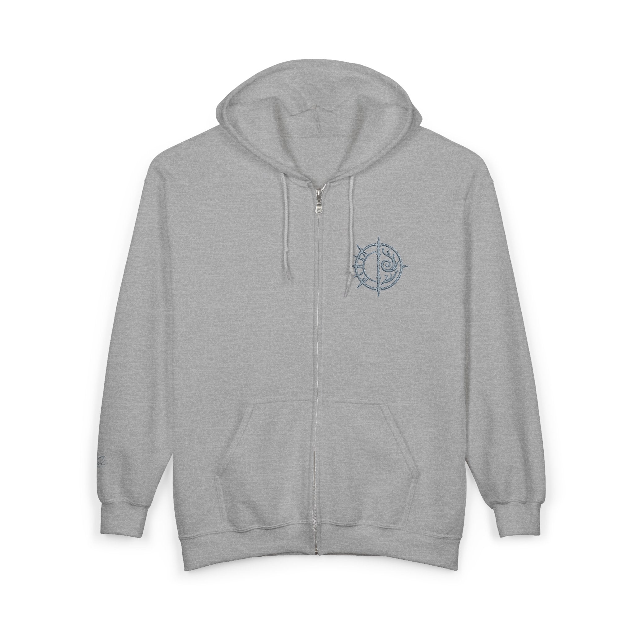 Chaos Compass Zip Hoodie Printify