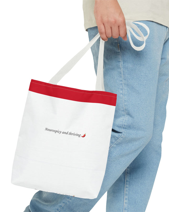 Neurospicy and Thriving Tote Bag - Chic & Modern Accessory for Shopping, Beach, Commutes - Gift Idea for Eco-conscious Shoppers - Durable