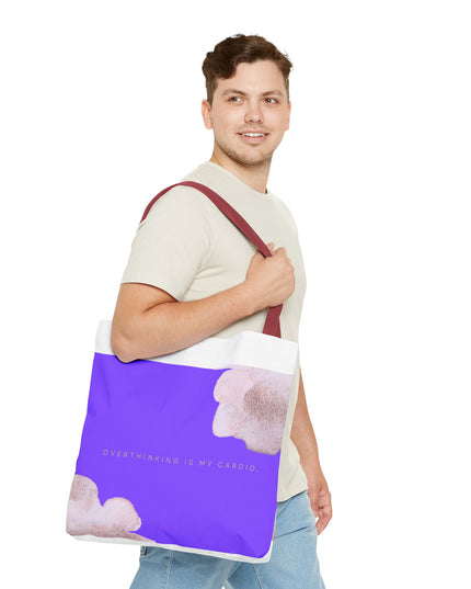 Colorful Tote Bag - 'Overthinking is my Cardio' - Fun and Functional Accessory for Students and Professionals, Gift for Birthdays and
