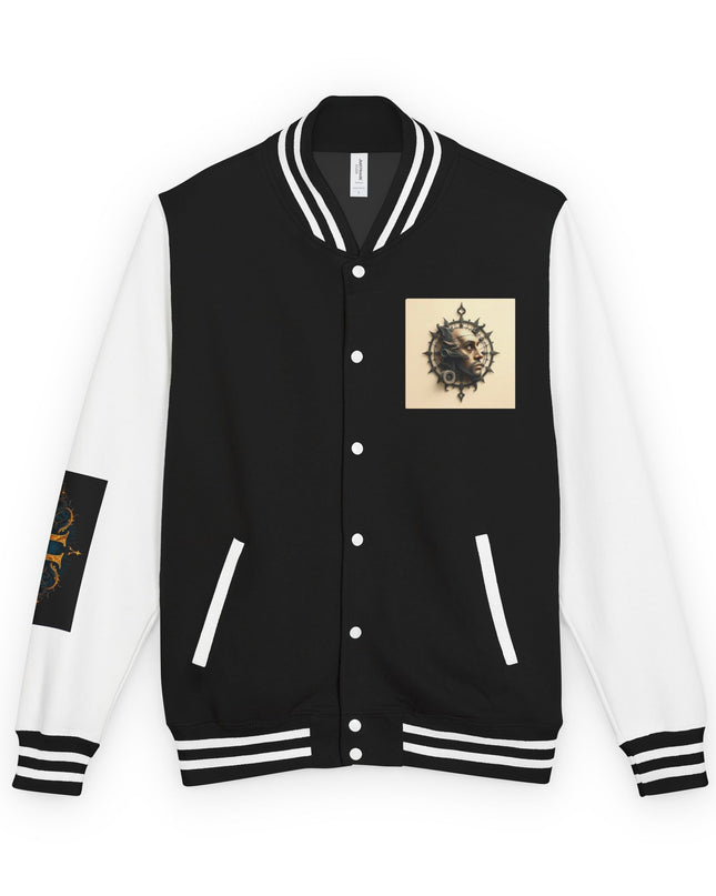 Unisex Heavyweight Letterman Jacket - Universe II Chaos, Men's Women's Varsity Coat, Casual Outerwear, Vintage Style, Gift for Him Her