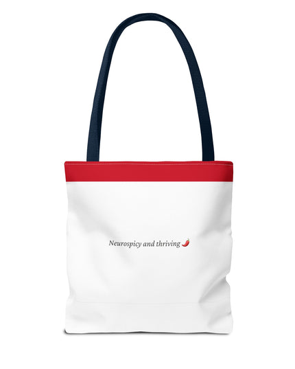 Neurospicy and Thriving Tote Bag - Chic & Modern Accessory for Shopping, Beach, Commutes - Gift Idea for Eco-conscious Shoppers - Durable