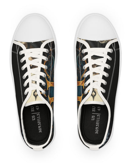 Universe II Chaos Men's Low Top Sneakers | Artistic Canvas Shoes | Comfortable Everyday Footwear | Unique Streetwear Gift