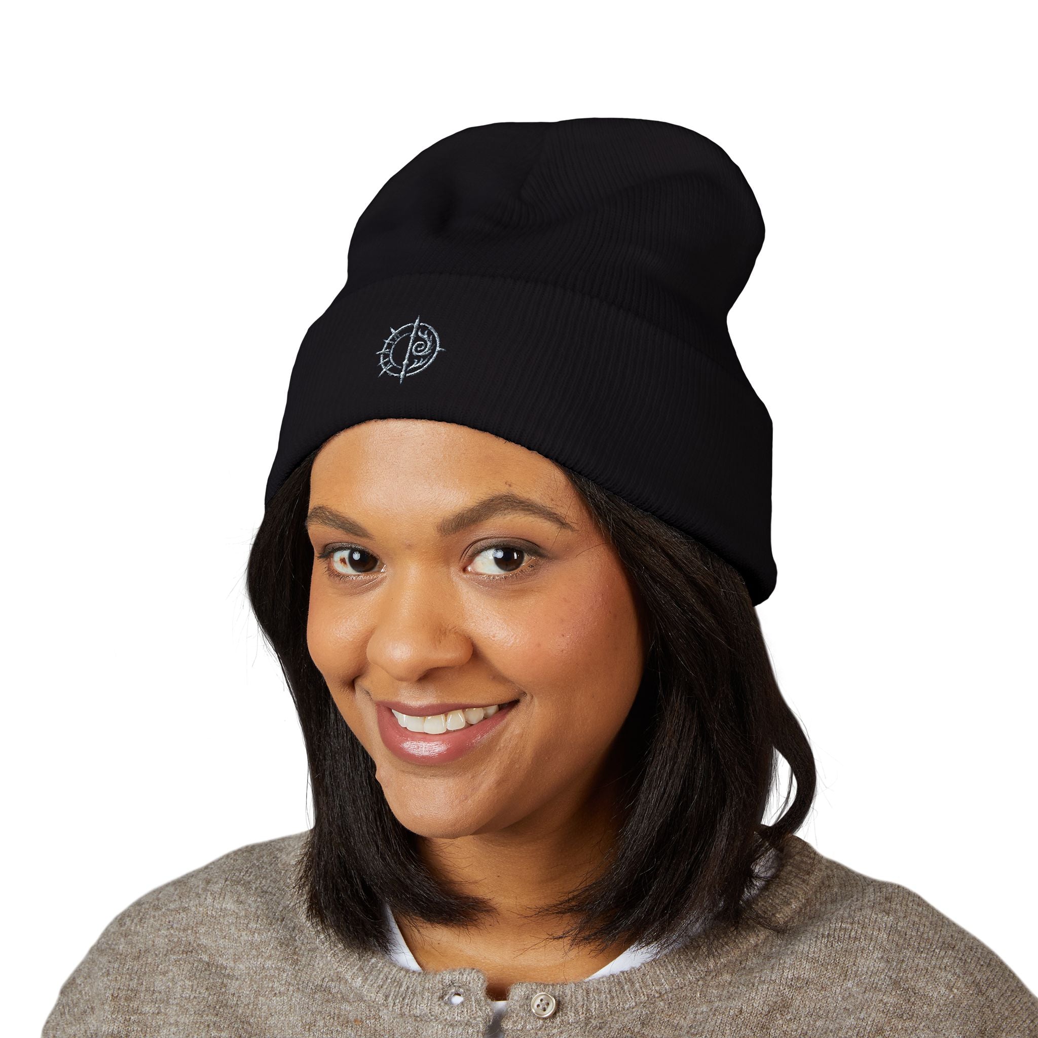 Chaos Compass Cuffed Beanie Printify