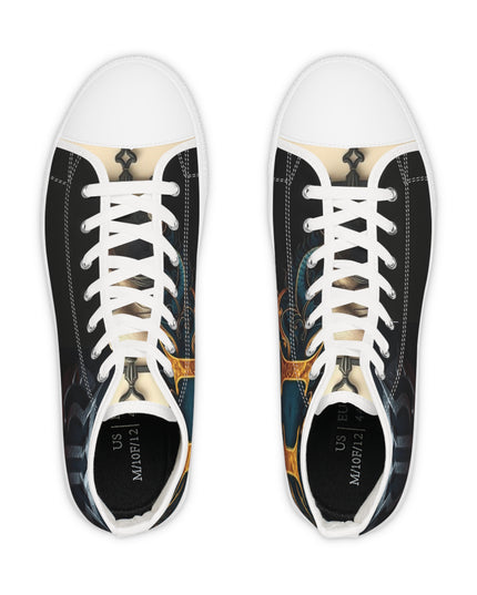 Universe II Chaos High Top Sneakers | Artistic Canvas Shoes | Unique Streetwear | Gift for Sneaker Lovers | Unisex Fashion Footwear