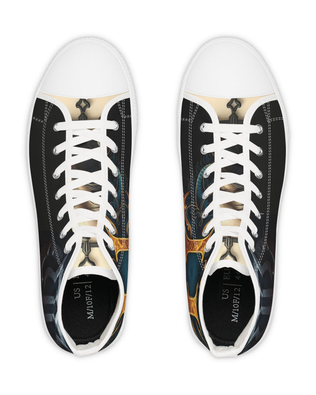 Universe II Chaos High Top Sneakers | Artistic Canvas Shoes | Unique Streetwear | Gift for Sneaker Lovers | Unisex Fashion Footwear