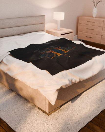 Universe II Chaos Velveteen Plush Blanket | Soft Cozy Throw for Adults | Mindful Home Decor | Luxury Snuggle Blanket