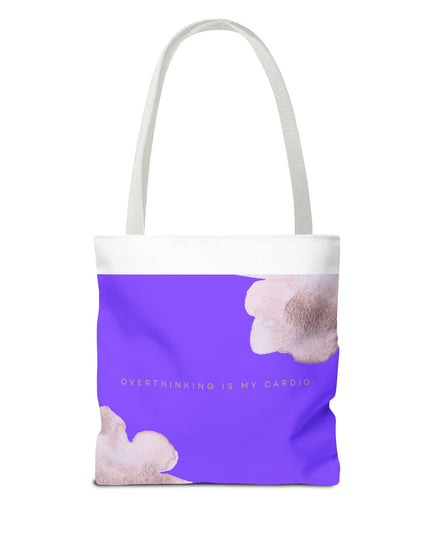 Vibrant Tote Bag, Overthinking is my Cardio, Stylish and Functional, Polyester Blend, Chic Design, Colorful Palette, Spacious Interior,