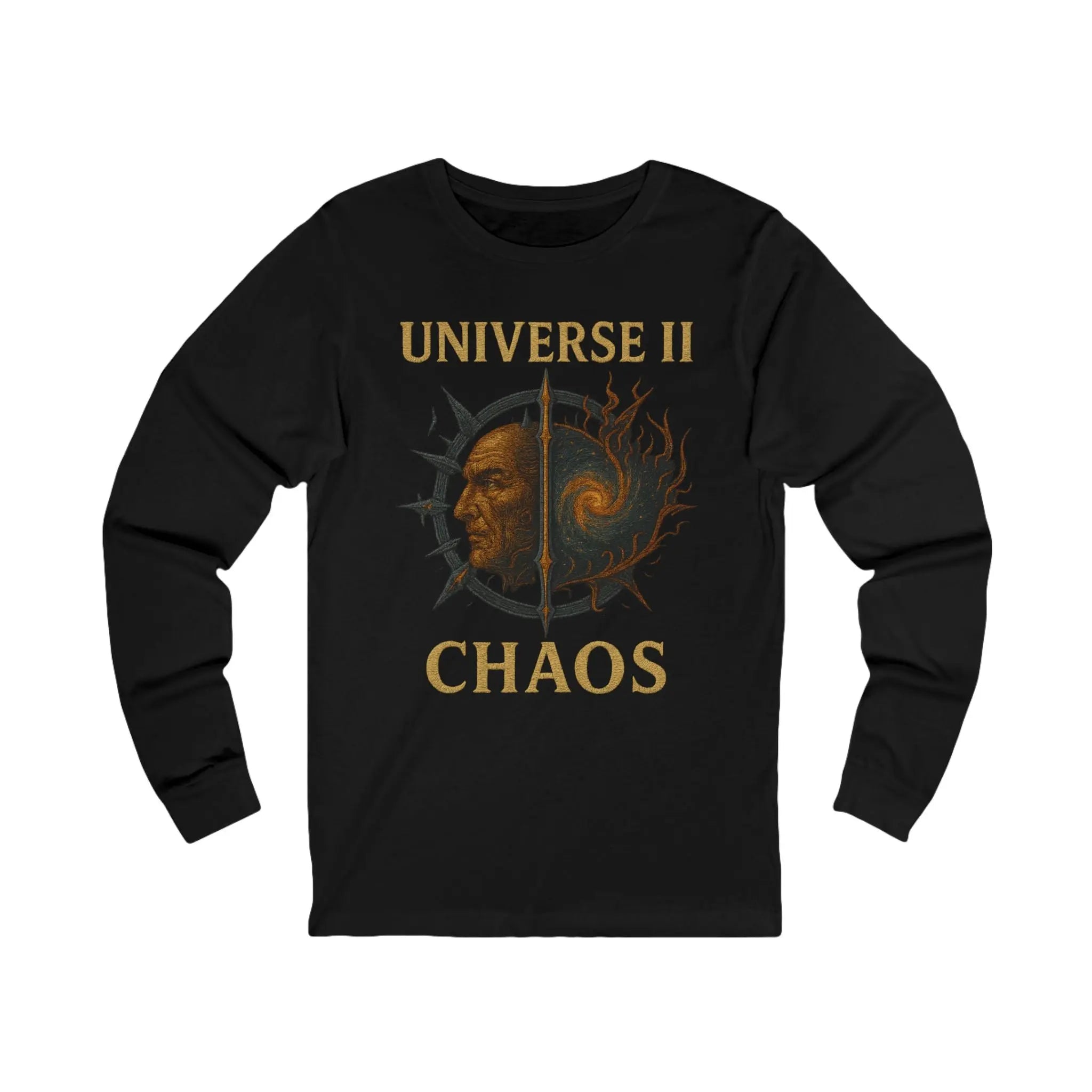 UNIVERSE II CHAOS® Cosmic Long Sleeve Tee – Lightweight Streetwear with a Sci-Fi Edge Printify