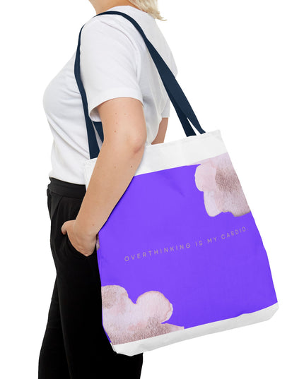 Colorful Tote Bag - 'Overthinking is my Cardio' - Fun and Functional Accessory for Students and Professionals, Gift for Birthdays and