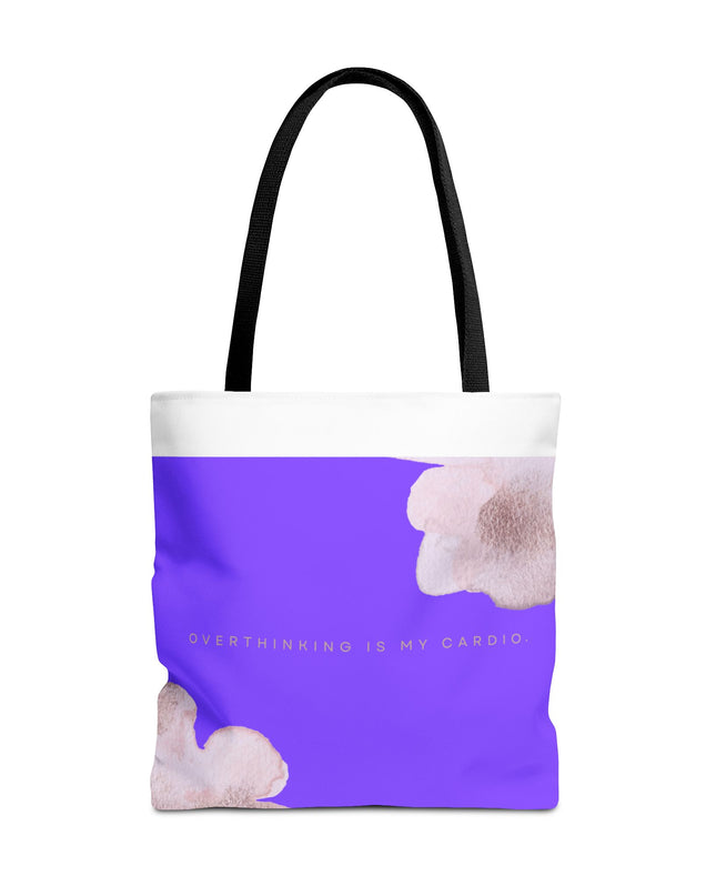 Colorful Tote Bag - 'Overthinking is my Cardio' - Fun and Functional Accessory for Students and Professionals, Gift for Birthdays and
