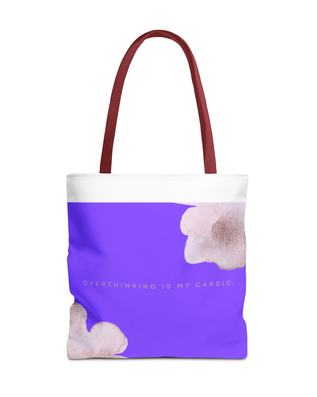Colorful Tote Bag - 'Overthinking is my Cardio' - Fun and Functional Accessory for Students and Professionals, Gift for Birthdays and