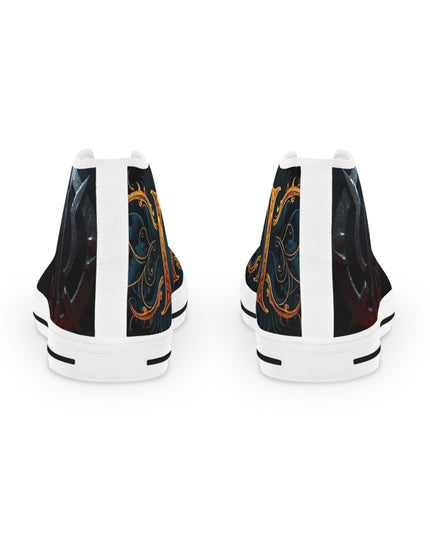 Universe II Chaos High Top Sneakers | Artistic Canvas Shoes | Unique Streetwear | Gift for Sneaker Lovers | Unisex Fashion Footwear