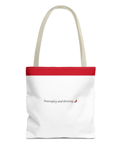 Neurospicy and Thriving Tote Bag - Chic & Modern Accessory for Shopping, Beach, Commutes - Gift Idea for Eco-conscious Shoppers - Durable