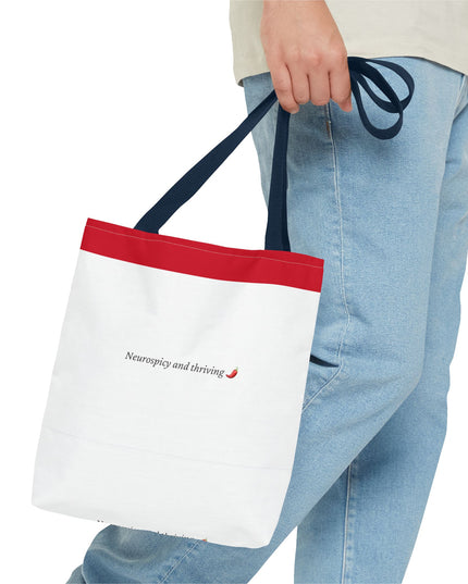 Neurospicy and Thriving Tote Bag - Chic & Modern Accessory for Shopping, Beach, Commutes - Gift Idea for Eco-conscious Shoppers - Durable