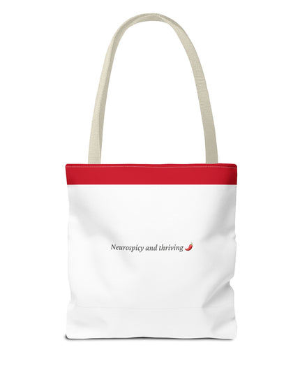 Neurospicy and Thriving Tote Bag - Chic & Modern Accessory for Shopping, Beach, Commutes - Gift Idea for Eco-conscious Shoppers - Durable