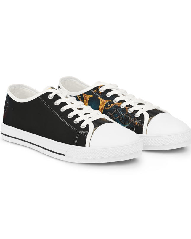 Universe II Chaos Men's Low Top Sneakers | Artistic Canvas Shoes | Comfortable Everyday Footwear | Unique Streetwear Gift