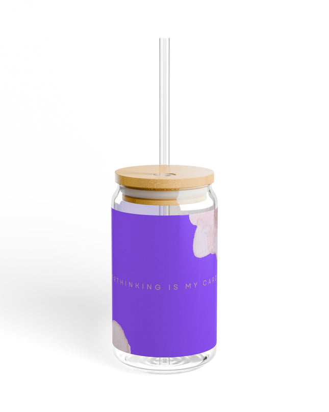 16oz Aesthetic Glass Cup with Bamboo Lid & Straw | Iced Coffee Glass | Eco-Friendly Sipper Cup | Cute Gift for Her | Reusable Drinkware