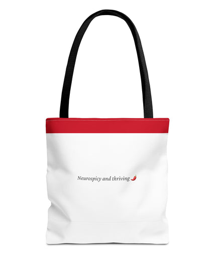 Neurospicy and Thriving Tote Bag - Chic & Modern Accessory for Shopping, Beach, Commutes - Gift Idea for Eco-conscious Shoppers - Durable