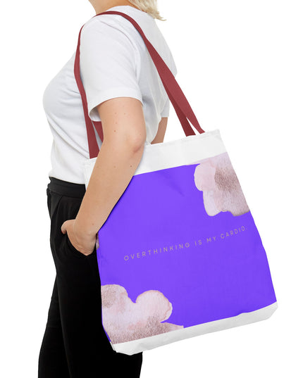 Colorful Tote Bag - 'Overthinking is my Cardio' - Fun and Functional Accessory for Students and Professionals, Gift for Birthdays and