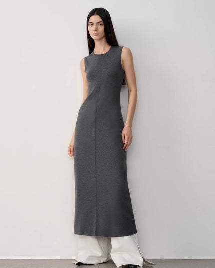 Fireladyfur Women's Merino Wool Knit Dress"Island Letters"