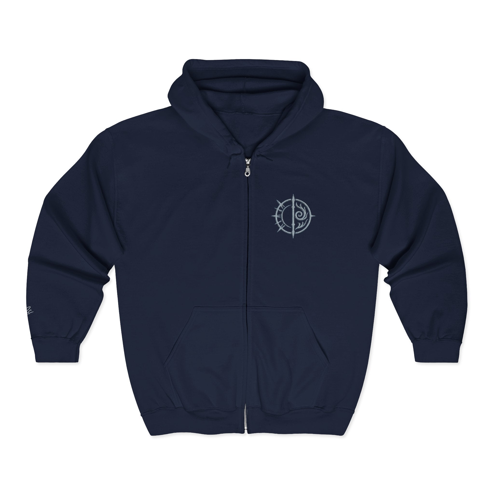 Chaos Compass Zip Hoodie Printify