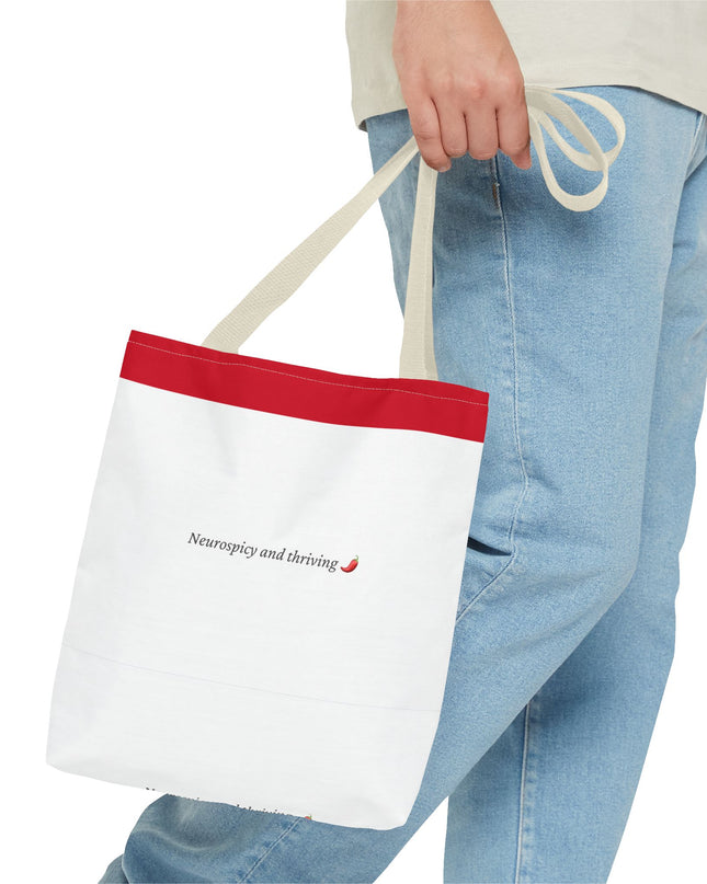 Neurospicy and Thriving Tote Bag - Chic & Modern Accessory for Shopping, Beach, Commutes - Gift Idea for Eco-conscious Shoppers - Durable