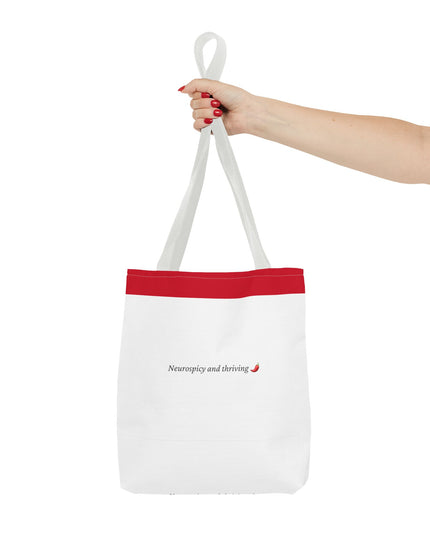 Neurospicy and Thriving Tote Bag - Chic & Modern Accessory for Shopping, Beach, Commutes - Gift Idea for Eco-conscious Shoppers - Durable