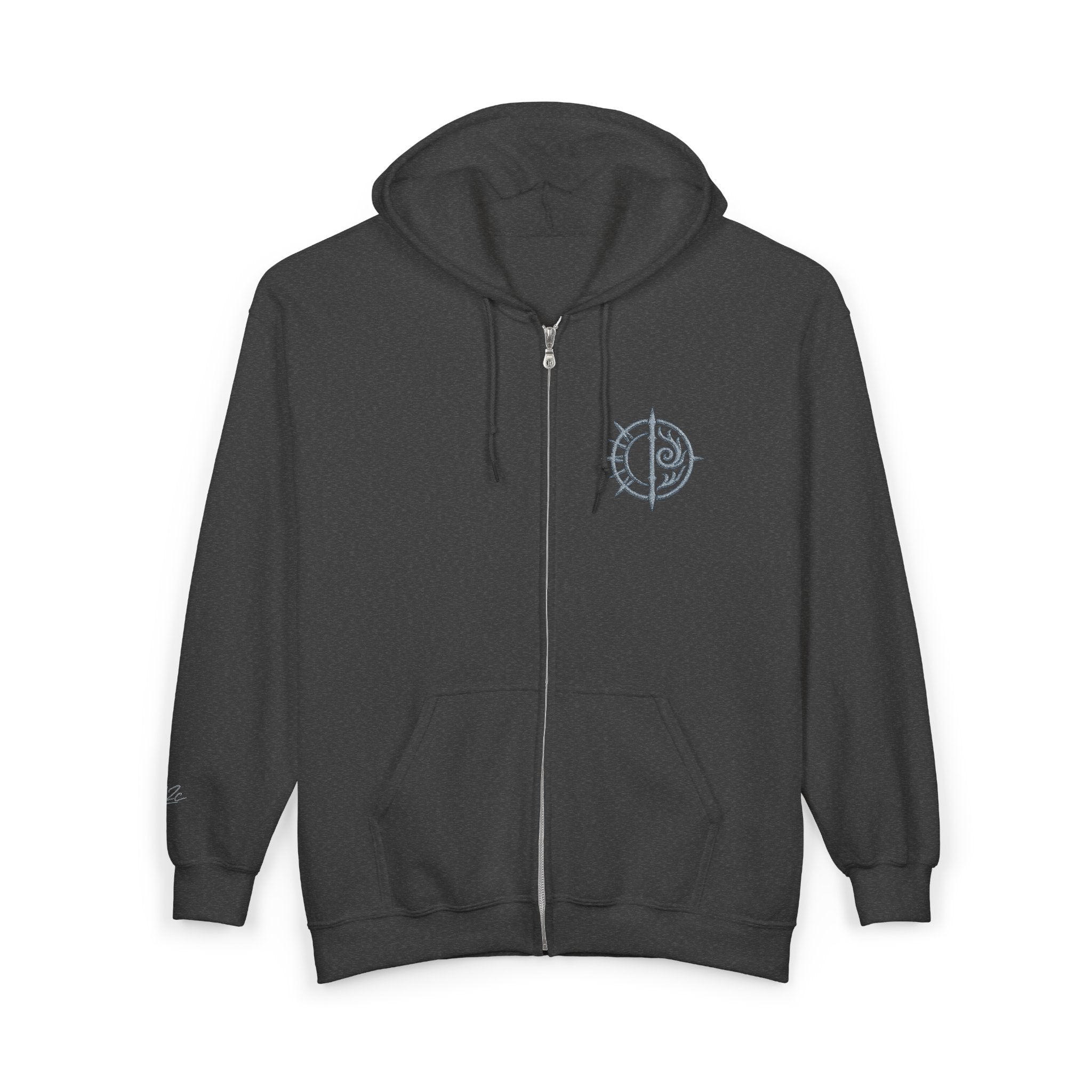Chaos Compass Zip Hoodie Printify