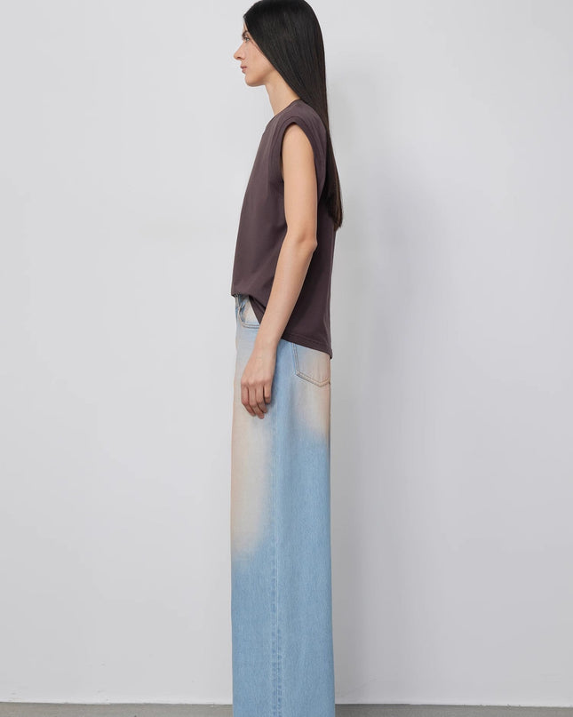 "Wantful Fantasy" Industry Washed Wide Leg Low Waist Straight Leg Bootleg Pants