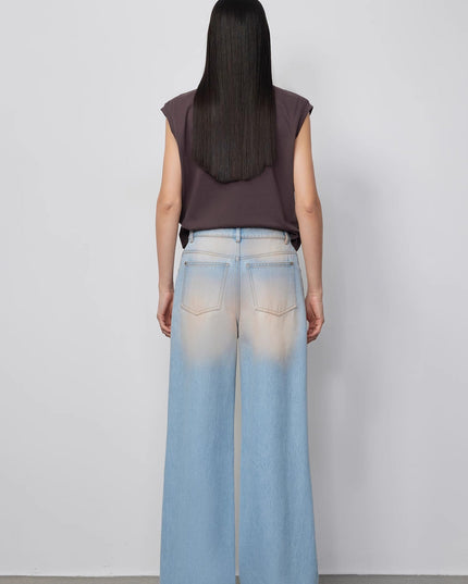 "Wantful Fantasy" Industry Washed Wide Leg Low Waist Straight Leg Bootleg Pants