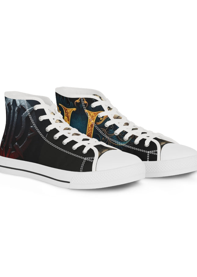 Universe II Chaos High Top Sneakers | Artistic Canvas Shoes | Unique Streetwear | Gift for Sneaker Lovers | Unisex Fashion Footwear