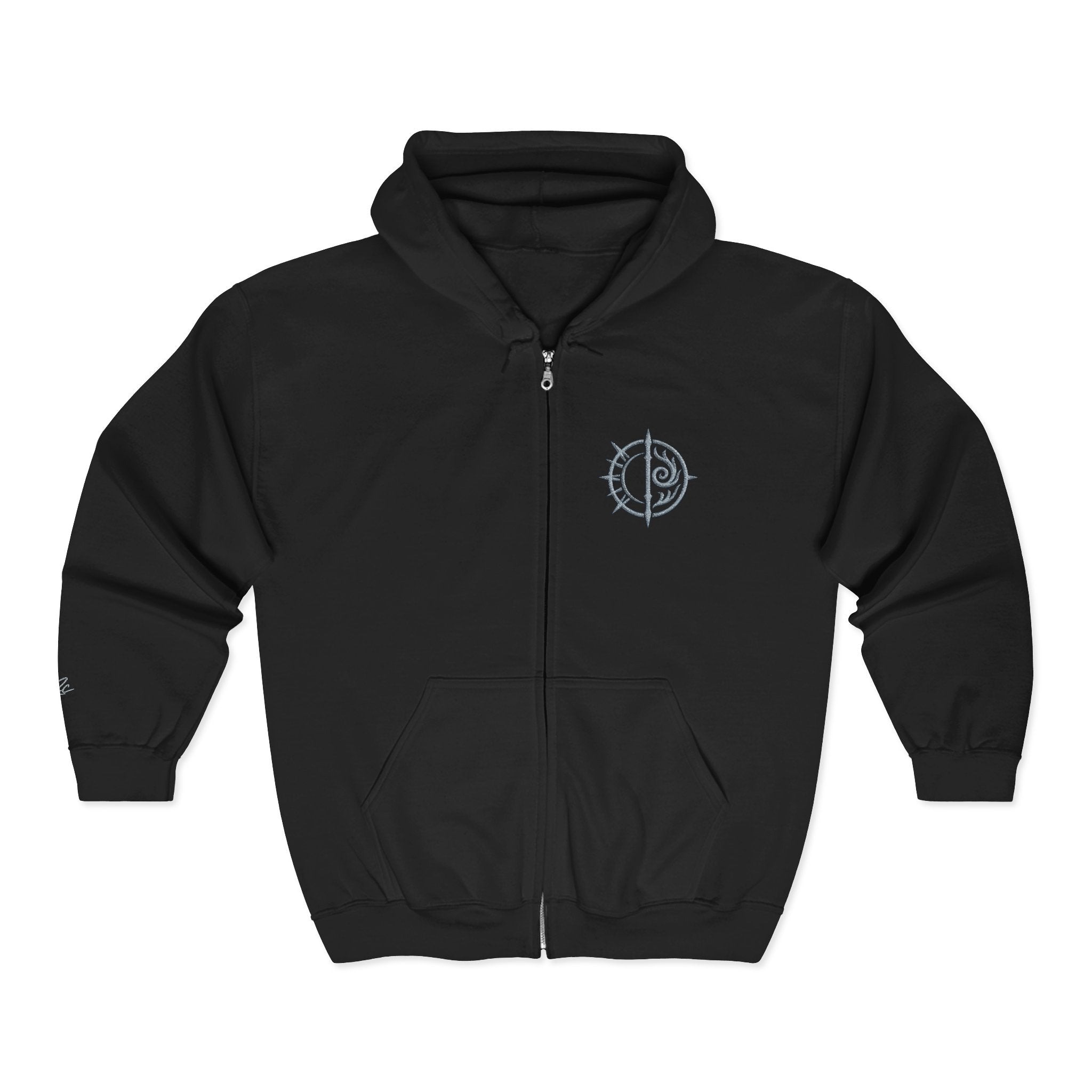 Chaos Compass Zip Hoodie Printify