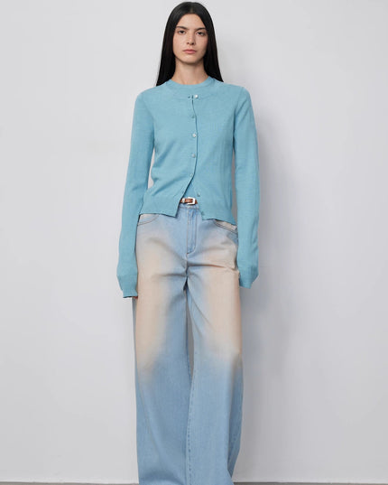 "Wantful Fantasy" Industry Washed Wide Leg Low Waist Straight Leg Bootleg Pants