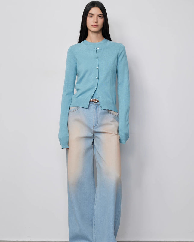 "Wantful Fantasy" Industry Washed Wide Leg Low Waist Straight Leg Bootleg Pants