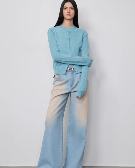 "Wantful Fantasy" Industry Washed Wide Leg Low Waist Straight Leg Bootleg Pants