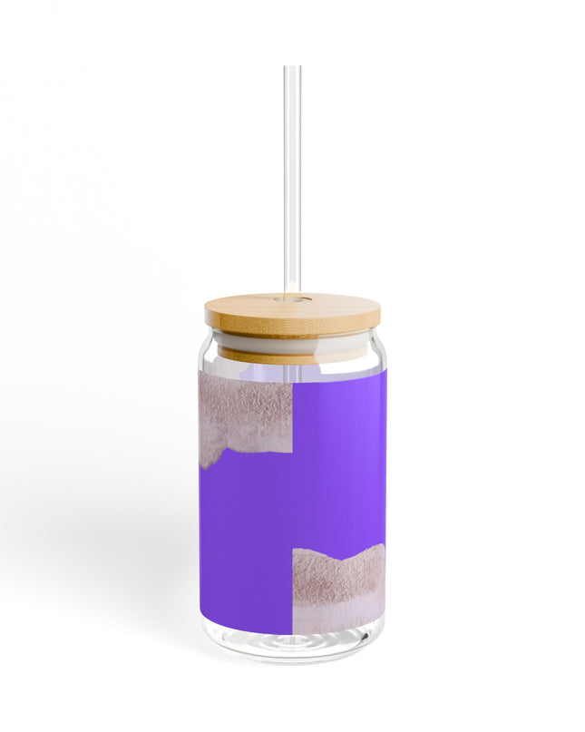 16oz Aesthetic Glass Cup with Bamboo Lid & Straw | Iced Coffee Glass | Eco-Friendly Sipper Cup | Cute Gift for Her | Reusable Drinkware