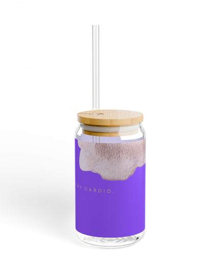 16oz Aesthetic Glass Cup with Bamboo Lid & Straw | Iced Coffee Glass | Eco-Friendly Sipper Cup | Cute Gift for Her | Reusable Drinkware