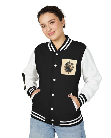 Unisex Heavyweight Letterman Jacket - Universe II Chaos, Men's Women's Varsity Coat, Casual Outerwear, Vintage Style, Gift for Him Her
